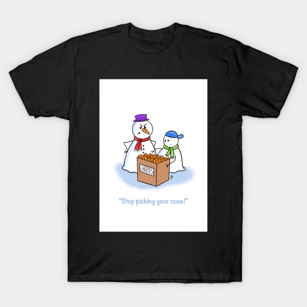 Stop picking your nose - Christmas card T-Shirt by GarryVaux